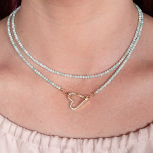 Sassy Green Opal Gemstone Double Wrap 33.00" Necklace
