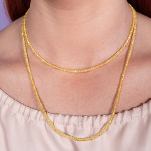 Platform Sneaker Yellow Cubic Zirconia Adjustable Necklace
