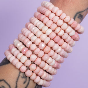 Roller Rink Pink Opal Gemstone Bracelet
