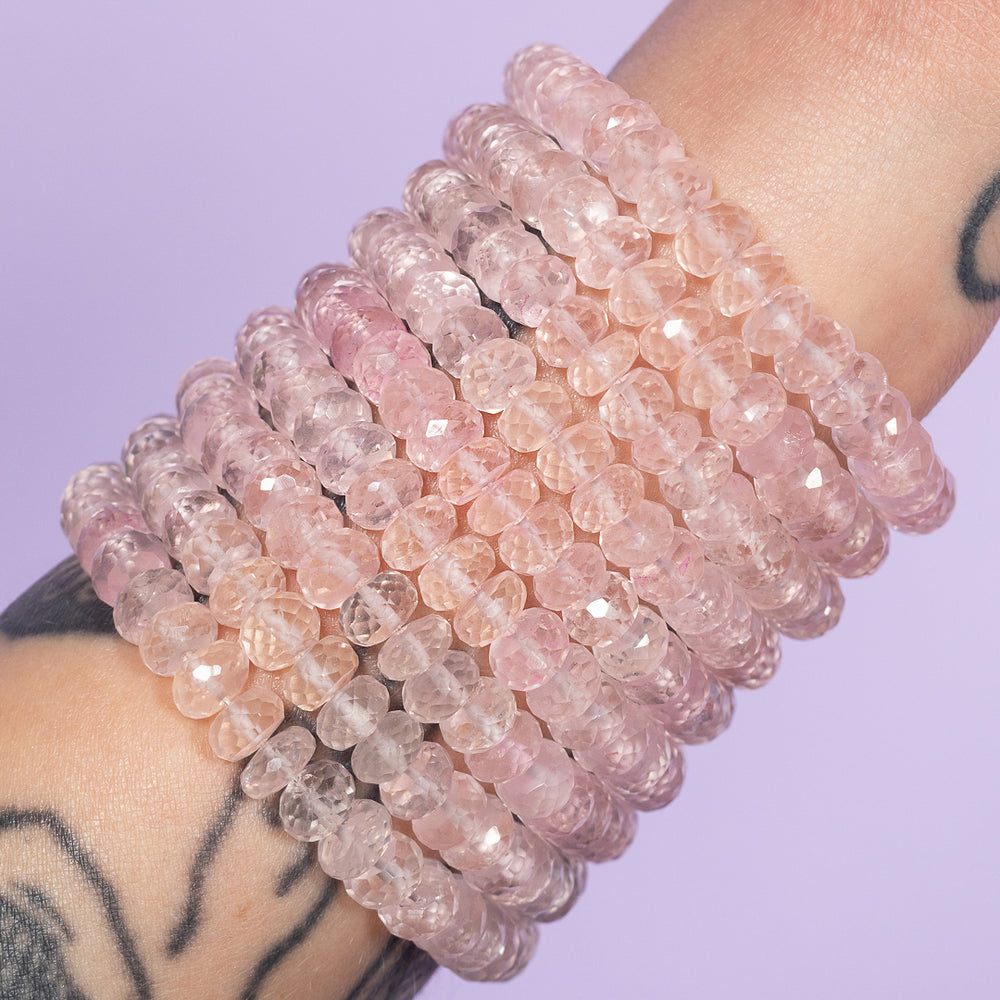 Pop Star Pink Jumbo Rose Quartz Gemstone Bracelet