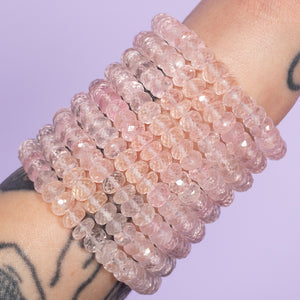 Pop Star Pink Jumbo Rose Quartz Gemstone Bracelet