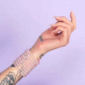 Pop Star Pink Jumbo Rose Quartz Gemstone Bracelet