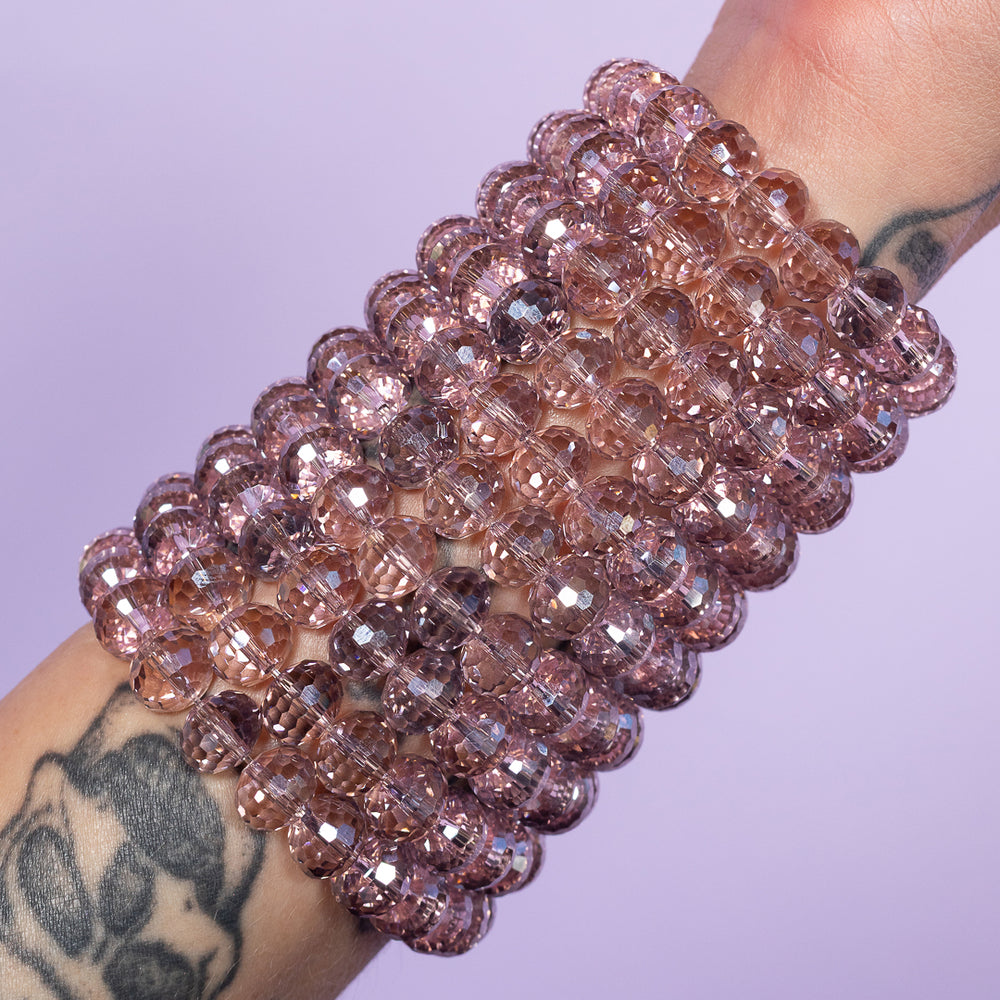 Grape Fizz Jumbo Purple Oval Crystal Bracelet