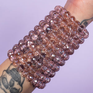 Grape Fizz Jumbo Purple Oval Crystal Bracelet