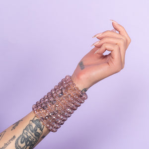 Grape Fizz Jumbo Purple Oval Crystal Bracelet