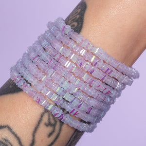 Dare Purple Square Crystal Bracelet