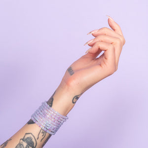 Dare Purple Square Crystal Bracelet