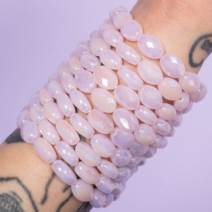 Diary Jumbo Pink Oval Crystal Bracelet