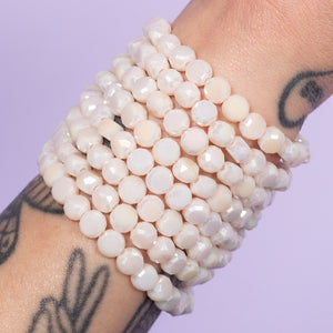 Chill Time Beige Crystal Bracelet
