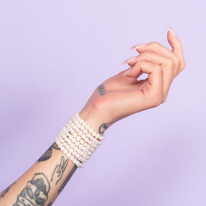 Chill Time Beige Crystal Bracelet