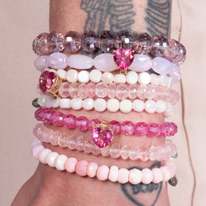 Roller Rink Pink Opal Gemstone Bracelet