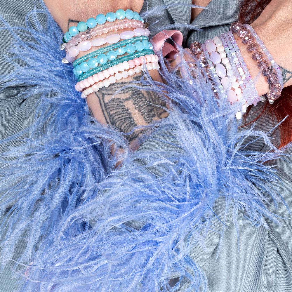 Jelly Sandal Jumbo Blue Crystal Bracelet