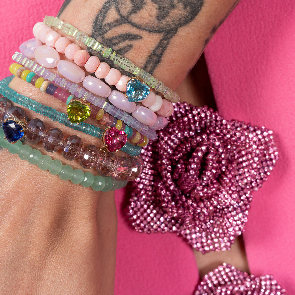 Roller Rink Pink Opal Gemstone Bracelet