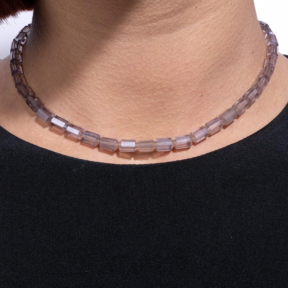 Cinematic Jumbo Lavender Barrel Crystal Choker