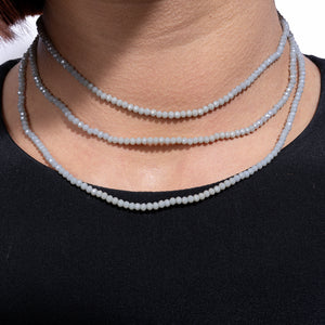 Concrete Stride Gray Crystal Choker