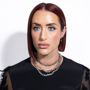 Billboard Gaze Jumbo Gray Crystal Choker
