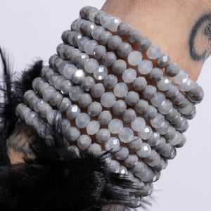 Caviar and Crystal Blue & Gray Crystal Bracelet