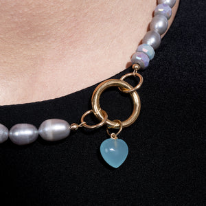 14K Yellow Gold and Gemstone Micro Bubble Hearts