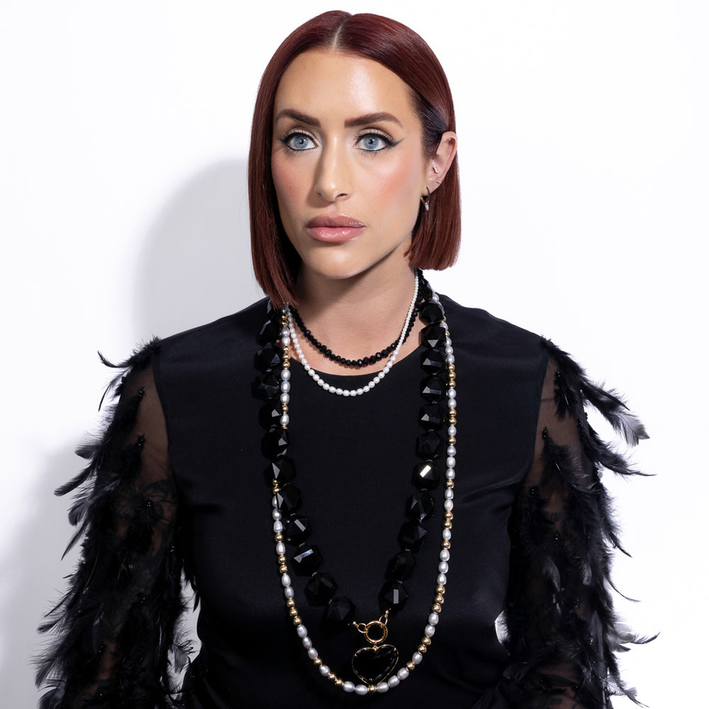 Timeless Allure White Crystal & Pearl Choker