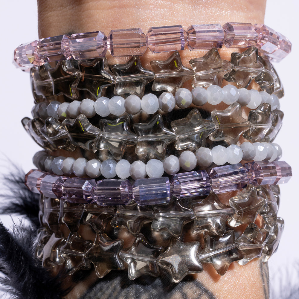 Billboard Gaze Jumbo Gray Star Crystal Bracelet