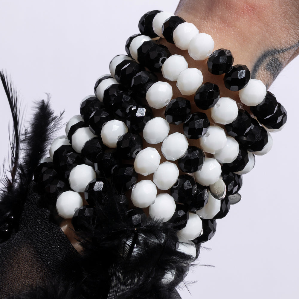 Manhattan Muse Jumbo Black & White Crystal Bracelet