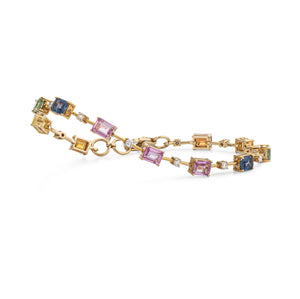 Forever Collection 14K Yellow Gold and Gemstone Tennis Bracelets