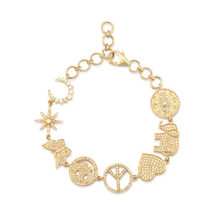 Forever Collection 14K Yellow Gold and Gemstone Tennis Bracelets