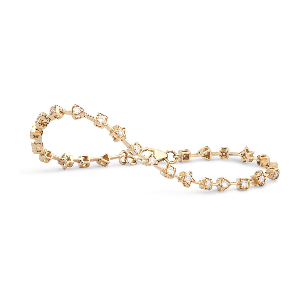 Forever Collection 14K Yellow Gold and Gemstone Tennis Bracelets