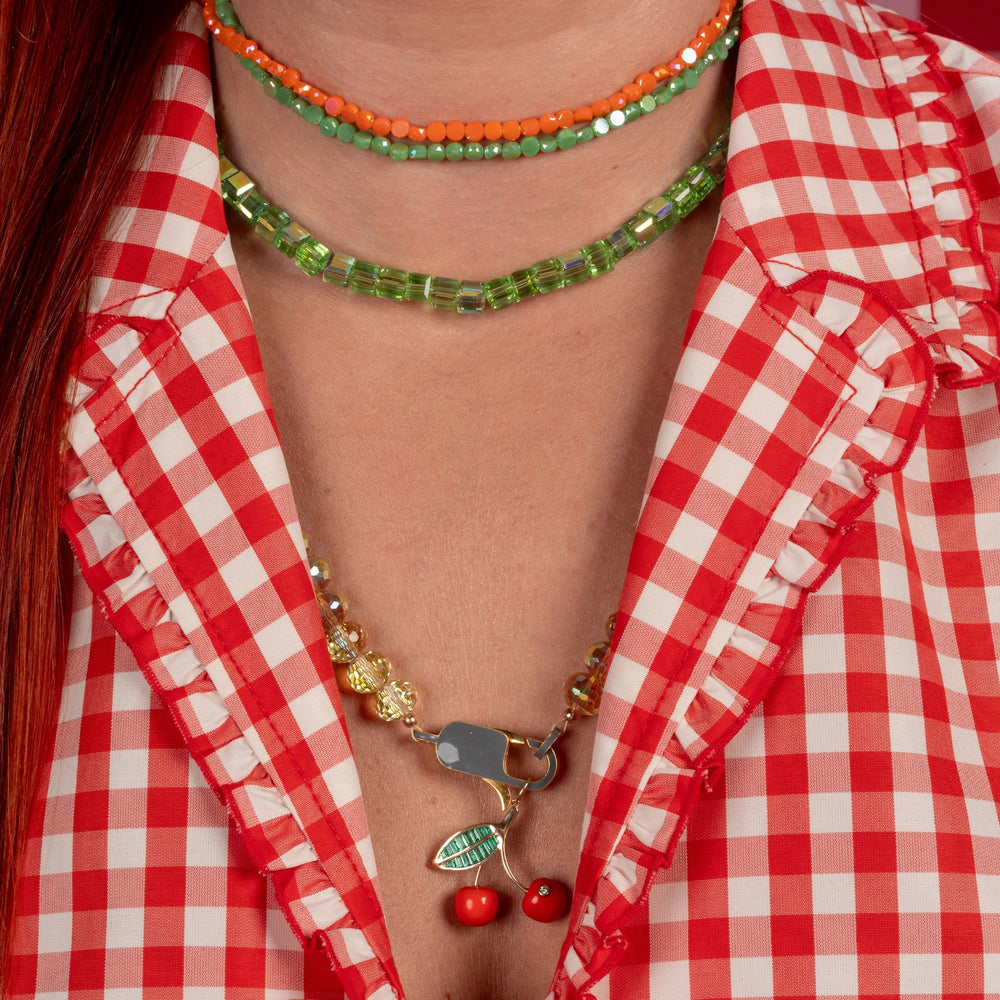 Peach Perfection Orange Crystal Choker