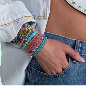 Fruit Punch Glow Jumbo Pink Quartz Gemstone Bracelet