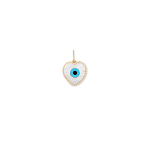 Crew Members Only 14K Yellow Gold Mother of Pearl and Turquoise Evil Eye Charms